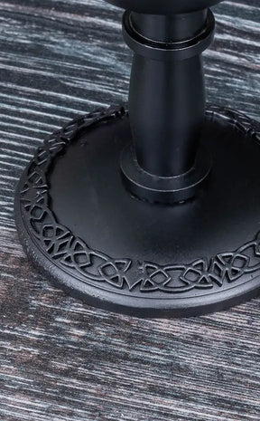 Metal Raven Chime Candle Holder