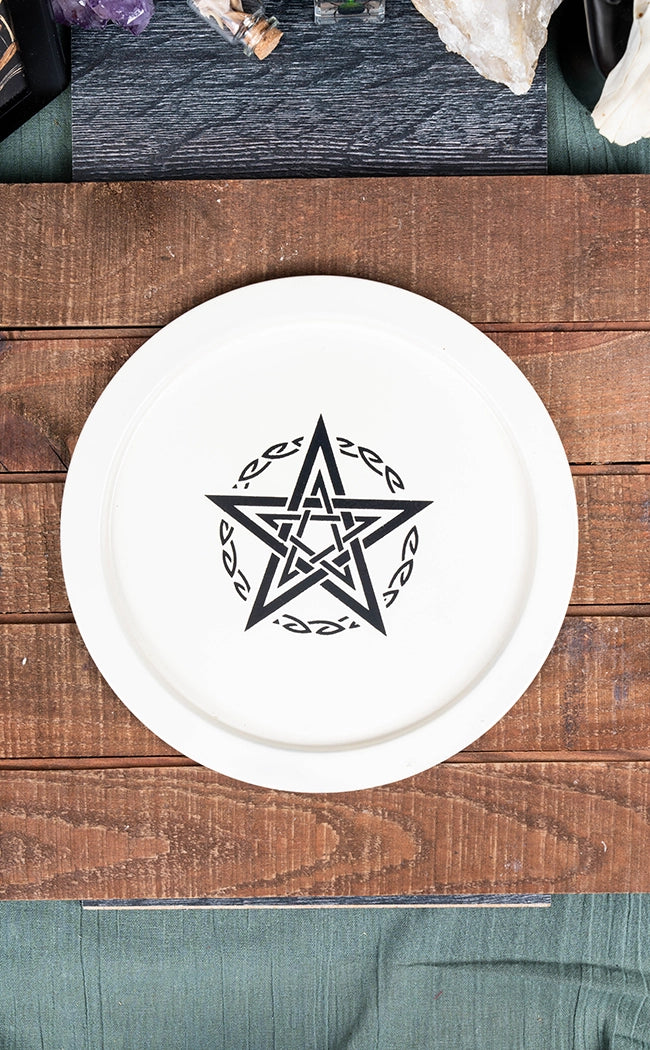 Pentacle Offering Plate | White