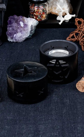 Pentagram Soapstone Charcoal Burner