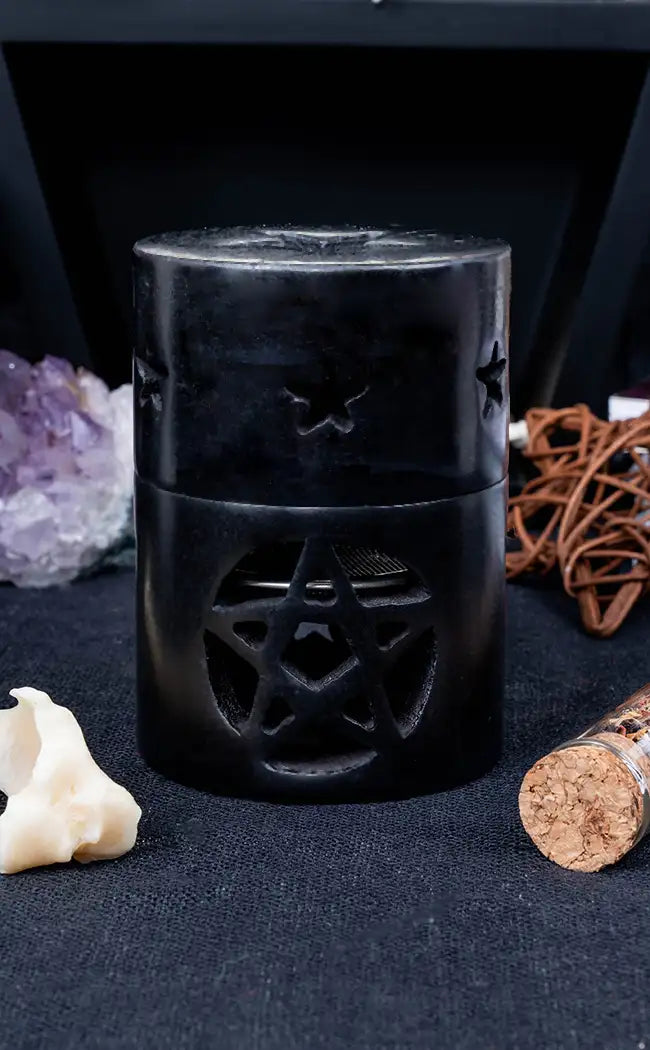 Pentagram Soapstone Charcoal Burner