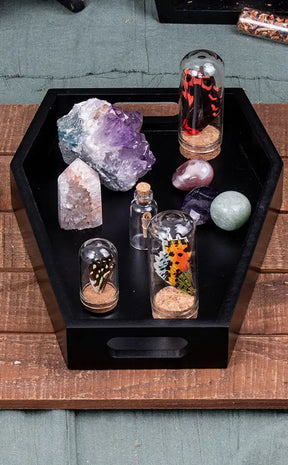 Plain Black Coffin Trinket Tray