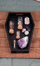Plain Black Coffin Trinket Tray