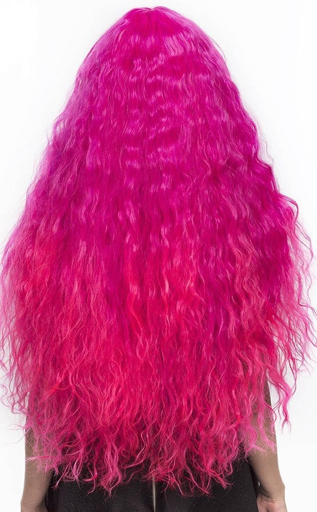 Rockstar Wigs Alana Long Wavy Hot Pink Wig