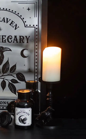 Raven Pillar Candle Holder