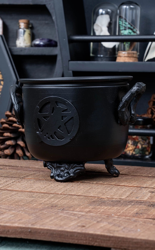 Raven Ritual Metal Cauldron