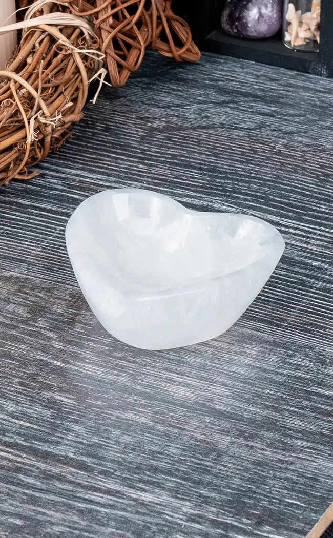 Selenite Heart Charging Bowl 6cm