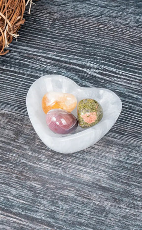 Selenite Heart Charging Bowl 6cm