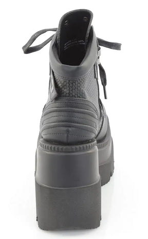SHAKER-37 Black Platform Ankle Boots