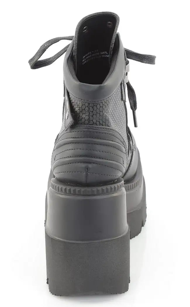 SHAKER-37 Black Platform Ankle Boots