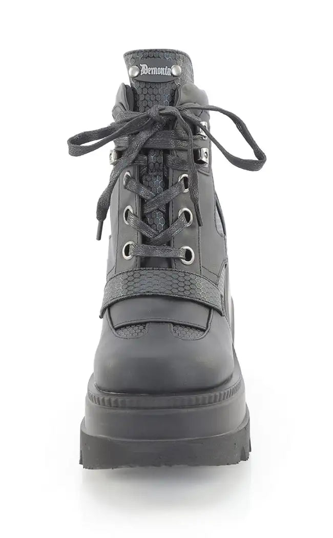 SHAKER-37 Black Platform Ankle Boots