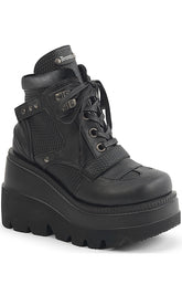 SHAKER-37 Black Platform Ankle Boots