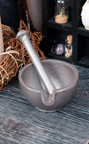 Silver Mortar & Pestle with Pourer