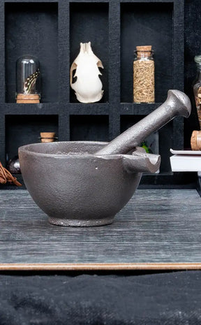 Silver Mortar & Pestle with Pourer