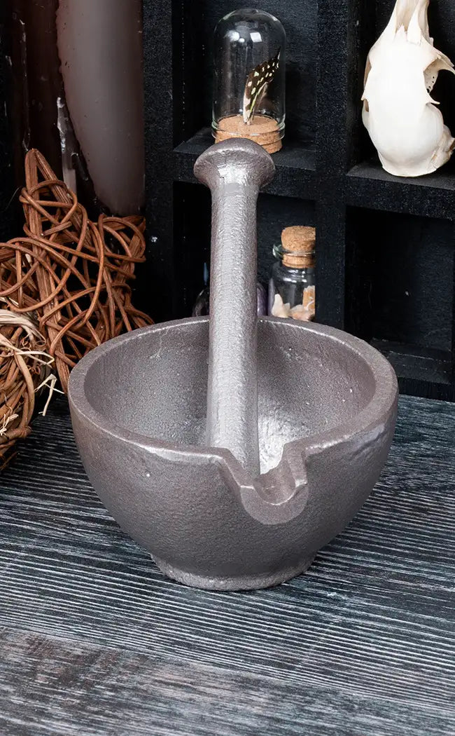 Silver Mortar & Pestle with Pourer