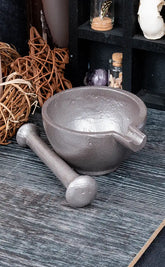 Silver Mortar & Pestle with Pourer