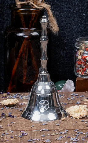 Silver Pentagram Ritual Bell