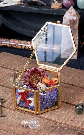 Skull & Bones in Glass Trinket Box