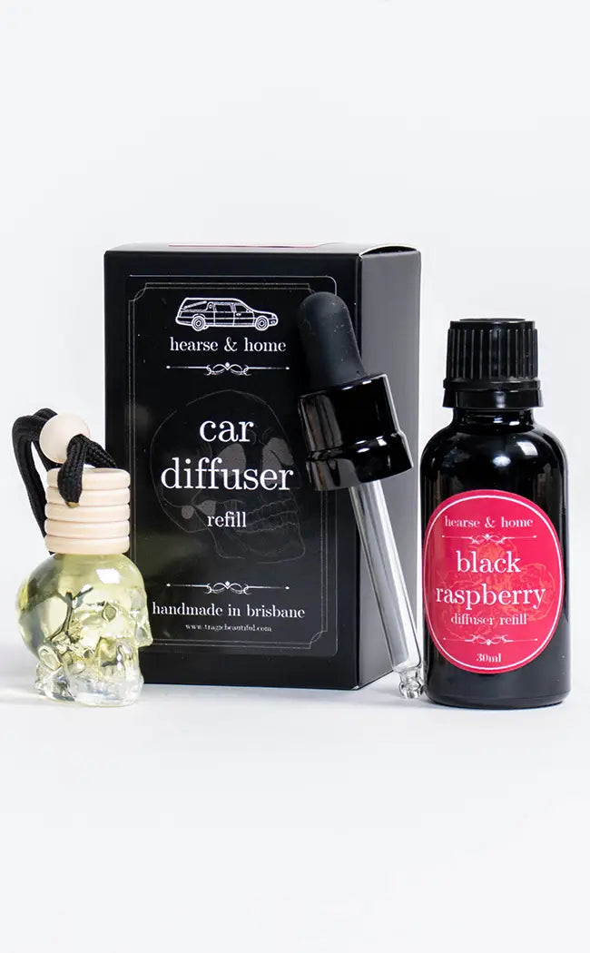Skeleton Diffuser Black Raspberry Skull Car Diffuser | Gothic Car Accessories