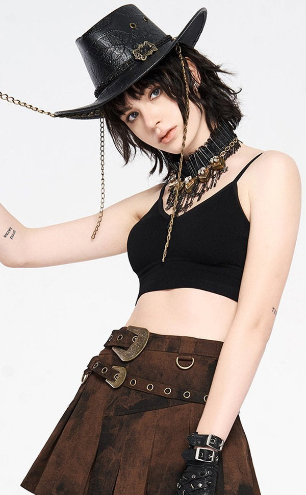 Punk Rave | Steam Powered Cowgirl Hat | Gothic Accessories | Afterpay