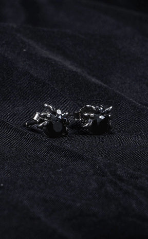 Sterling Silver Spider Earrings
