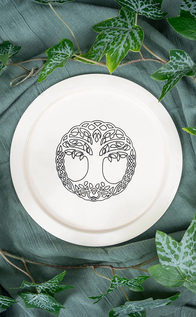 Tree of Life Offering Plate | White