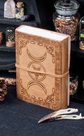 Triple Moon Handmade Leather Journal