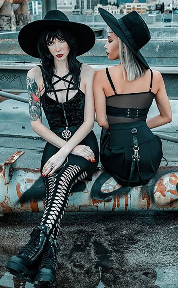 Killstar Witch Brim Musta Fedora Hattu main image 1