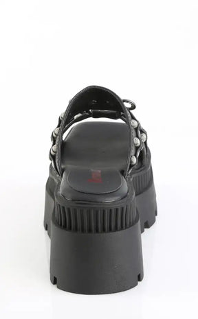 WRATH-08 Black Bullet Slip On Sandals