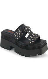 WRATH-08 Black Bullet Slip On Sandals