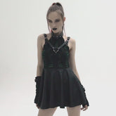 Wicked Weave Harness Dress | Black & Green