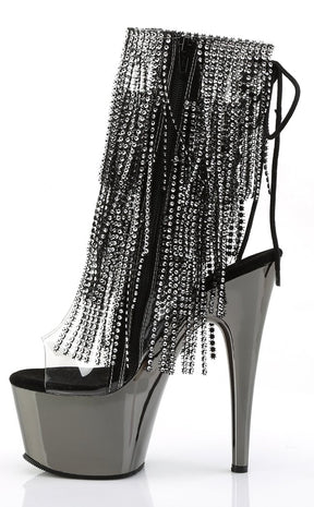 ADORE-1017RSF Black / Pewter Ankle Boots-Pleaser-Tragic Beautiful