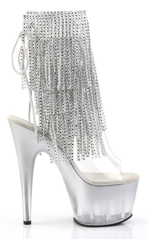 ADORE-1017RSFT Silver Ankle Boots-Pleaser-Tragic Beautiful