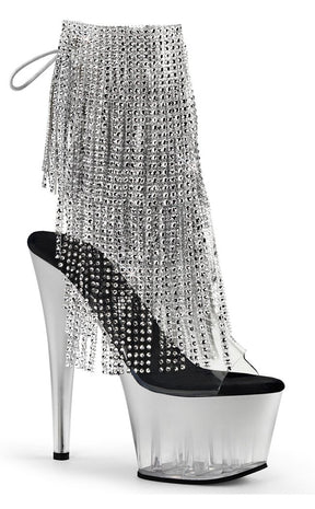 ADORE-1017RSFT Silver Ankle Boots-Pleaser-Tragic Beautiful