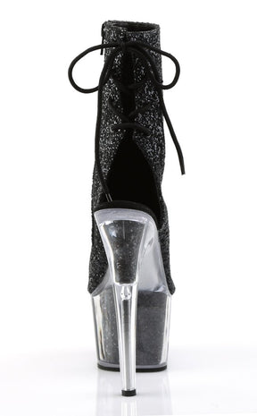 ADORE-1018G Black Glitter Ankle Boots-Pleaser-Tragic Beautiful
