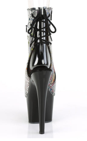 ADORE-1018SP Multi Snake Print Ankle Boots-Pleaser-Tragic Beautiful