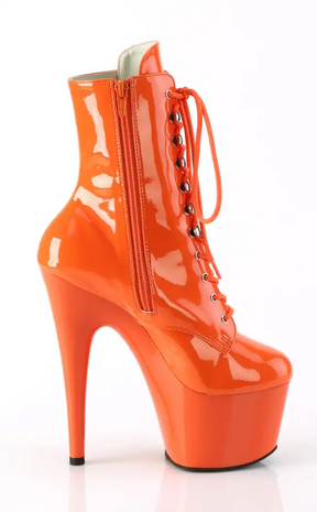 ADORE-1020 Orange Patent Ankle Boots-Pleaser-Tragic Beautiful