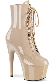 ADORE-1020 Patent Nude Ankle Boots-Pleaser-Tragic Beautiful