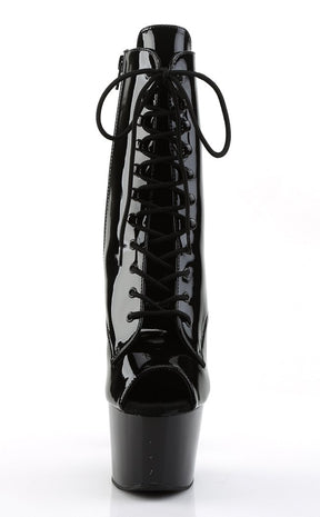 ADORE-1021 Black Patent Ankle Boots-Pleaser-Tragic Beautiful
