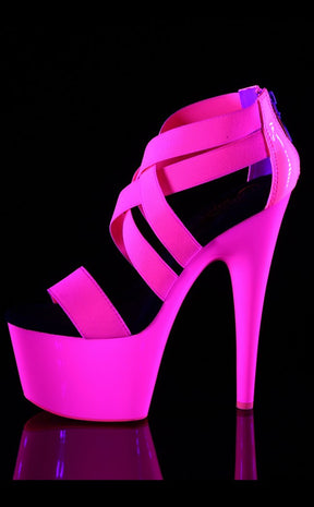 ADORE-769UV Neon Hot Pink Heels-Pleaser-Tragic Beautiful