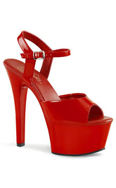 ASPIRE-609 Red Patent Heels-Pleaser-Tragic Beautiful