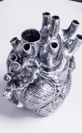 Anatomical Heart Vase | Silver-The Haunted Mansion-Tragic Beautiful