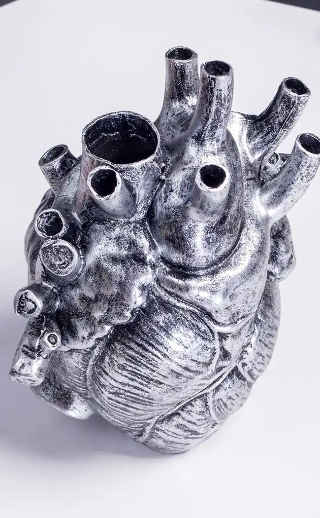 Anatomical Heart Vase | Silver-The Haunted Mansion-Tragic Beautiful