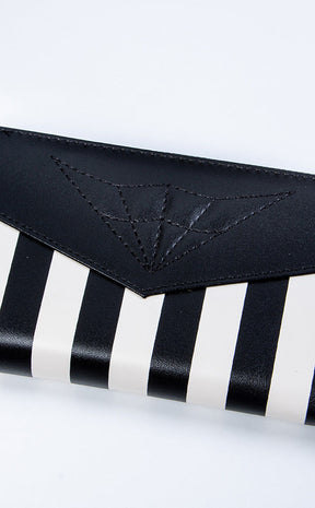 Another Lost Soul Striped Wallet | Black & White-Banned Apparel-Tragic Beautiful