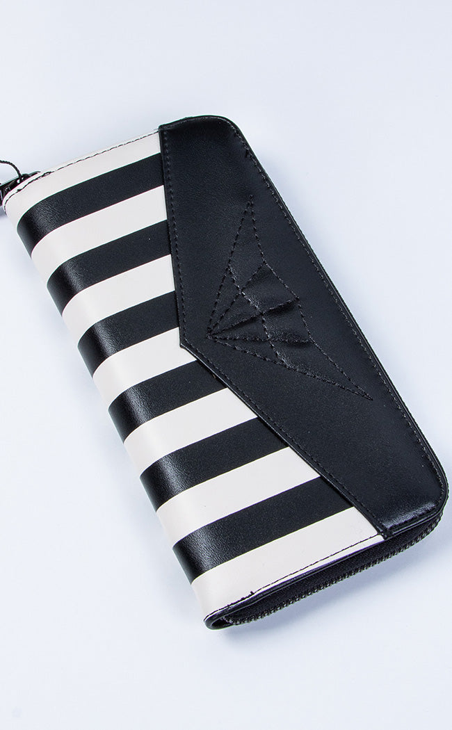 Another Lost Soul Striped Wallet | Black & White-Banned Apparel-Tragic Beautiful