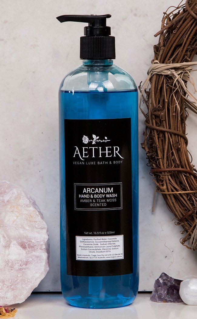 Arcanum Amber & Teak Moss Scented Body Wash-Aether-Tragic Beautiful