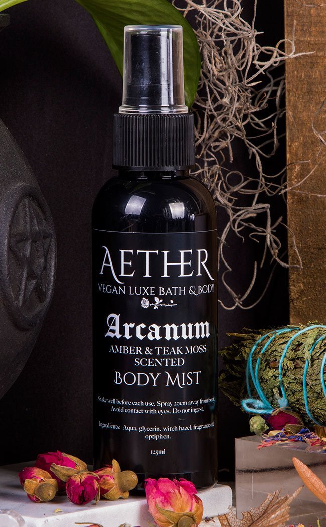 Arcanum Amber & Teak Moss Scented Body Mist-Aether-Tragic Beautiful
