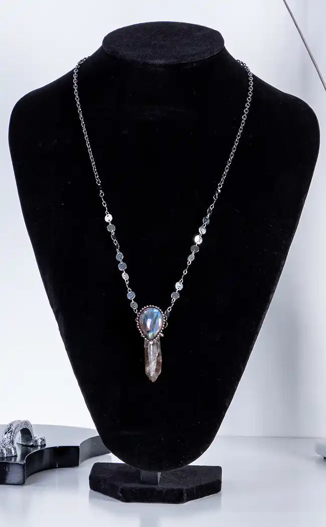 Astrophilia Labradorite Quartz Necklace-Gaia Regalia-Tragic Beautiful