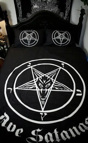 Ave Satanas Quilt Cover & Pillowcases-Wake N Bake-Tragic Beautiful