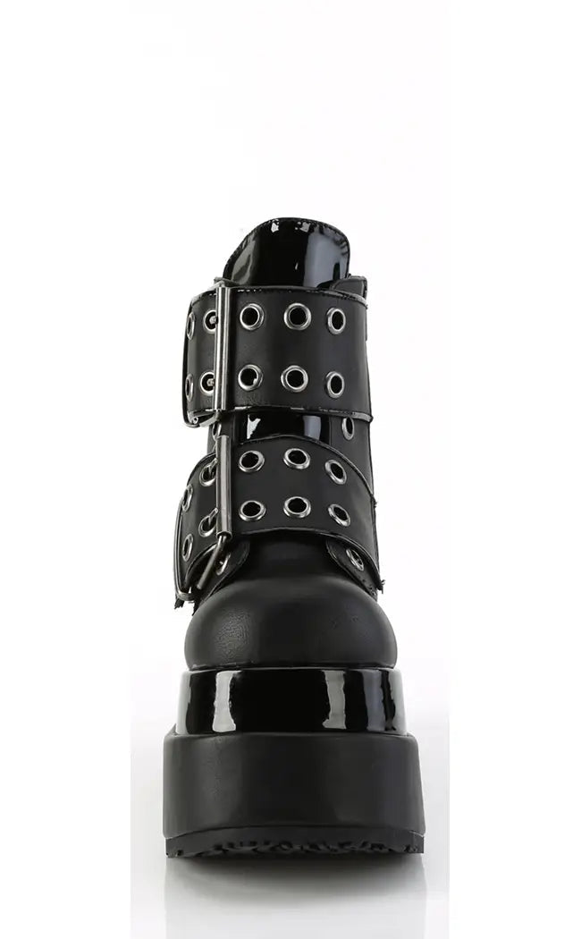 BEAR-104 Black Matte Vegan Leather Platform Boots-Demonia-Tragic Beautiful
