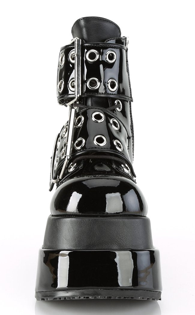 BEAR-104 Black Patent Platform Boots-Demonia-Tragic Beautiful